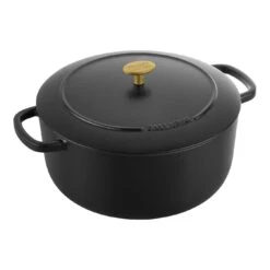 Ballarini Cocotte 28 Cm, Rund, Sort, Støbejern