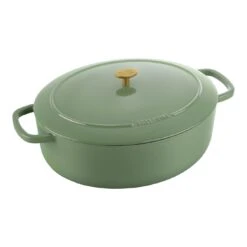 Ballarini Cocotte 37 Cm, Oval, Grøn, Støbejern