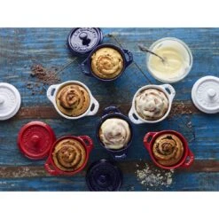 Staub Cocotte Sæt 4-dele, Rund, Kirsebærrød, Keramisk -Zwilling Butik 750036243